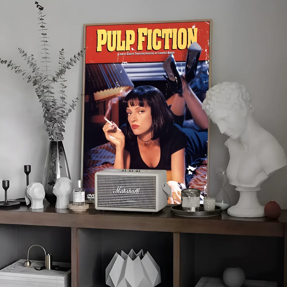 Pulp Fiction Whitepaper Poster Retro Kraft Paper Sticker DIY Room Bar Cafe Vintage Decorative Painting