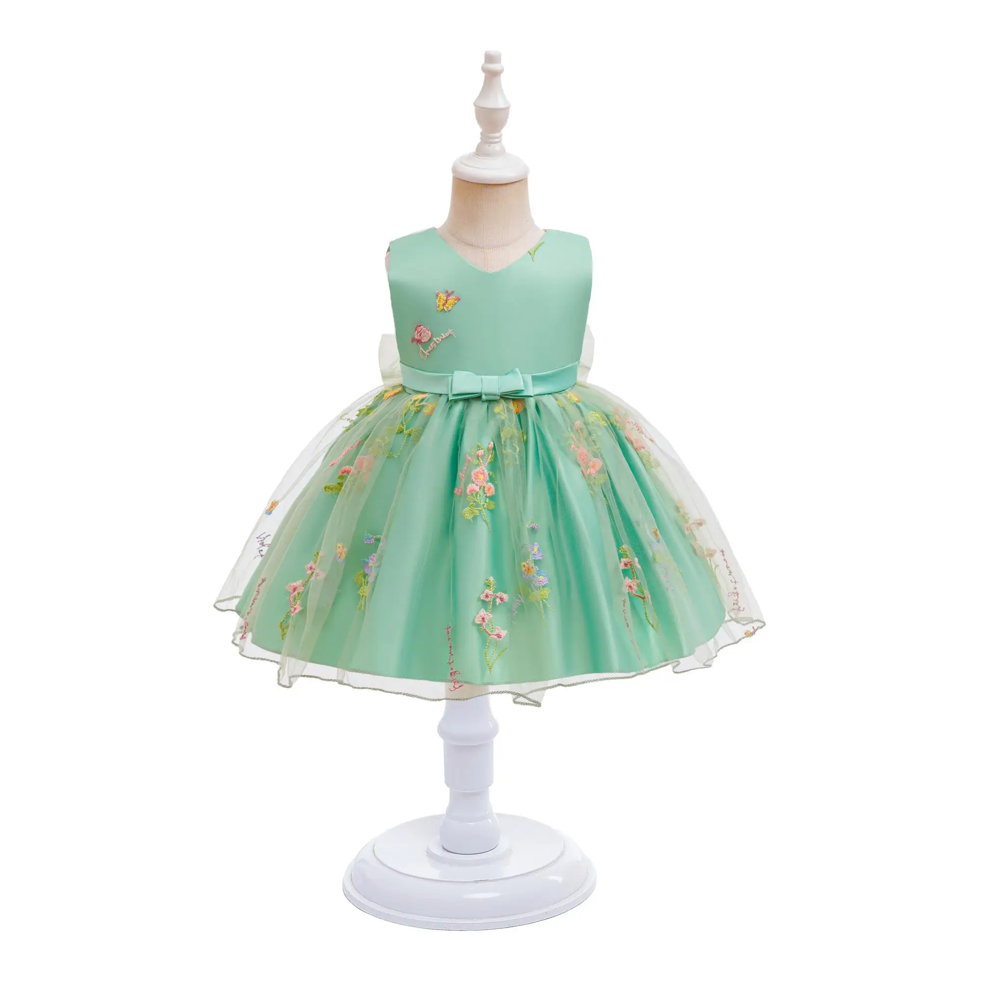 Babykleidung für Mädchen zum 1. Geburtstag, Partykleider, ärmelloses Mesh-Prinzessinnenkleid für Kleinkinder, Sommer-Hochzeitskleid, 3–24 Monate – Detail 19