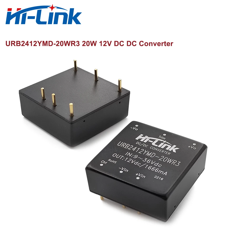 Free Ship URB2412YMD-20WR3 20W DC-DC 12V 1.67A Single Output Power Supply Module 9-36Vdc