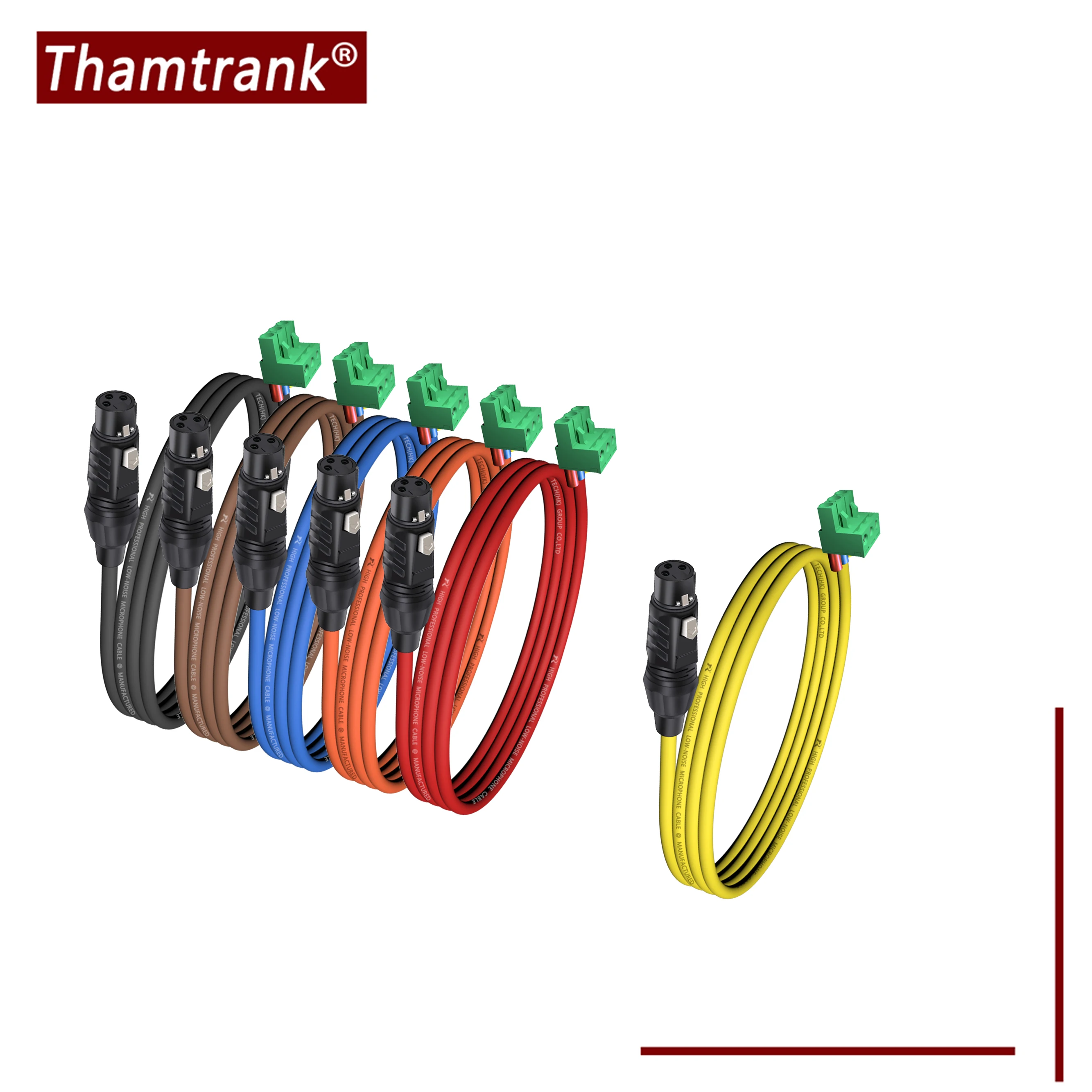 Black Housing XLR Audio Cable Connector 3-Pin Male/Female to 5.08mm Phoenix 3-Pin Adapter for Professional Audio Equipment