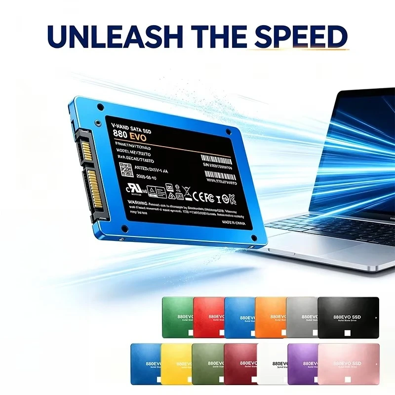 Original NEW 880EVO BLACK/Royal/blue 2.5 Inch SATA3 Internal Solid State Drive High Speed SSD Storage Disk for Laptop Desktop PC