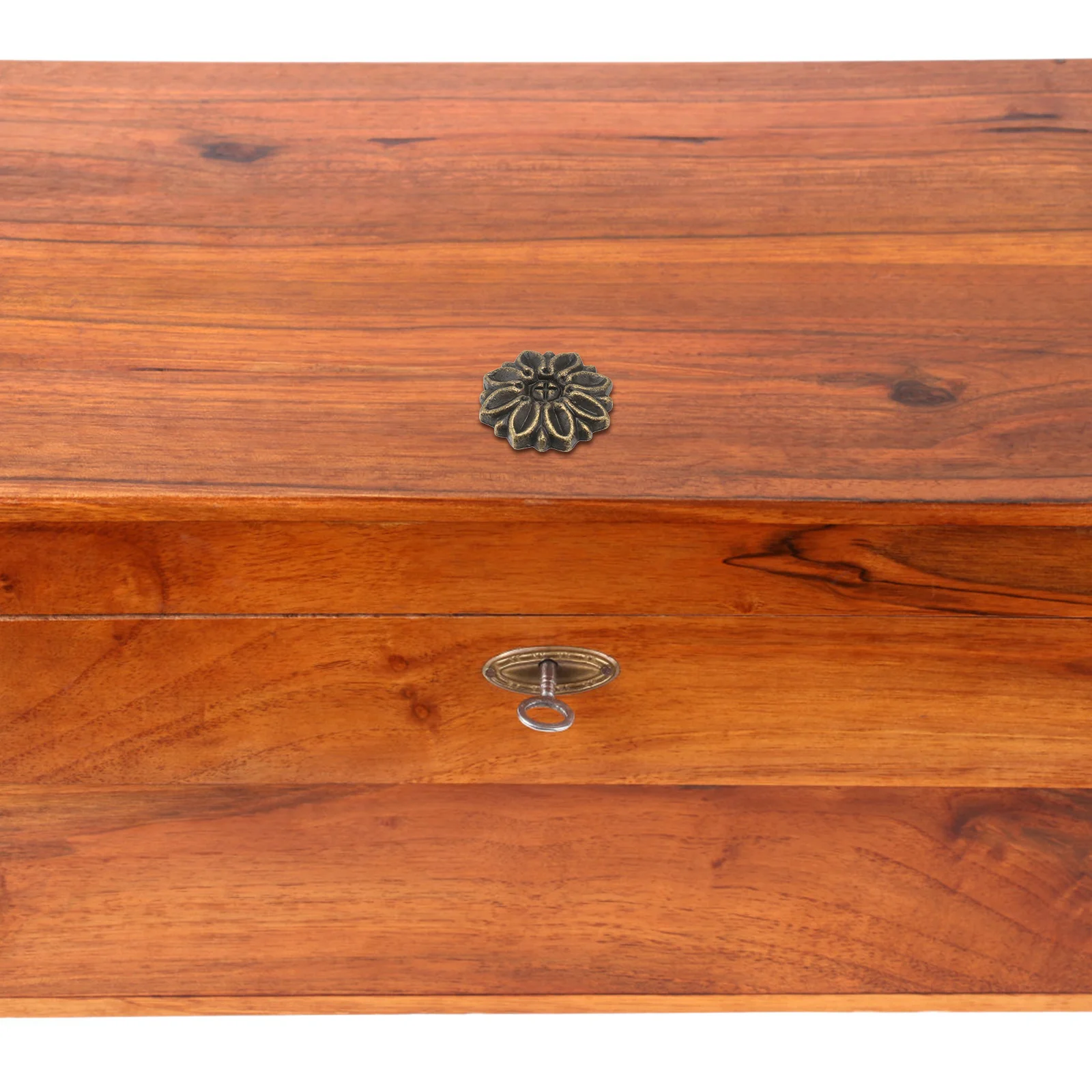 

20pcs Wooden Decor Vintage Zinc Alloy Applique Retro Box Sticker Adornment Storage Decoration Accessory