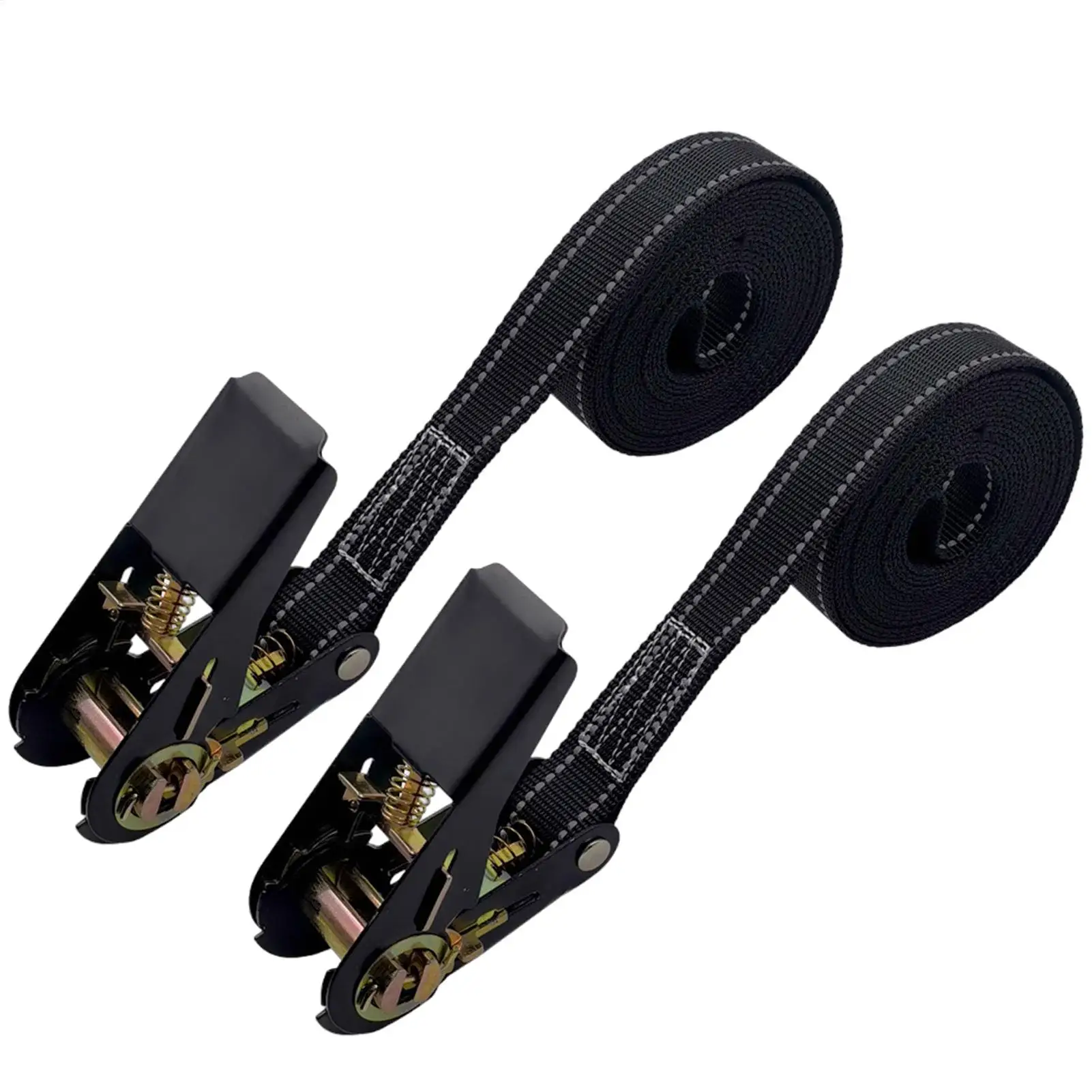 Heavy Duty Ratchet Straps Tie Down Adjustable Car Tie Down Reinforced Adjustable Axle Straps 1760lb Max Break Strength