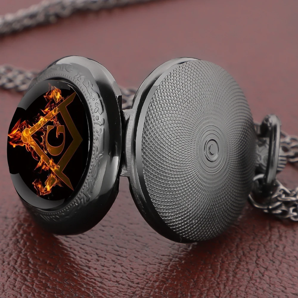 الماسونية G شعار زجاج قبة ساعة جيب كوارتز المرأة قلادة قلادة ساعة الرجال هدية Relojes دي Bolsillo #5