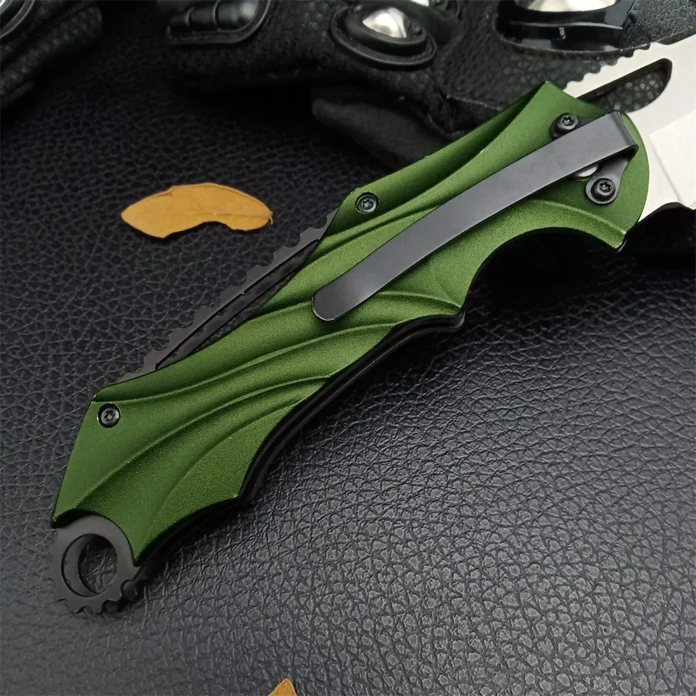 Cuchillo de bolsillo plegable CJH420 modelo 440C hoja mango de aleación de aluminio caza al aire libre Camping EDC supervivencia herramienta de senderismo regalo