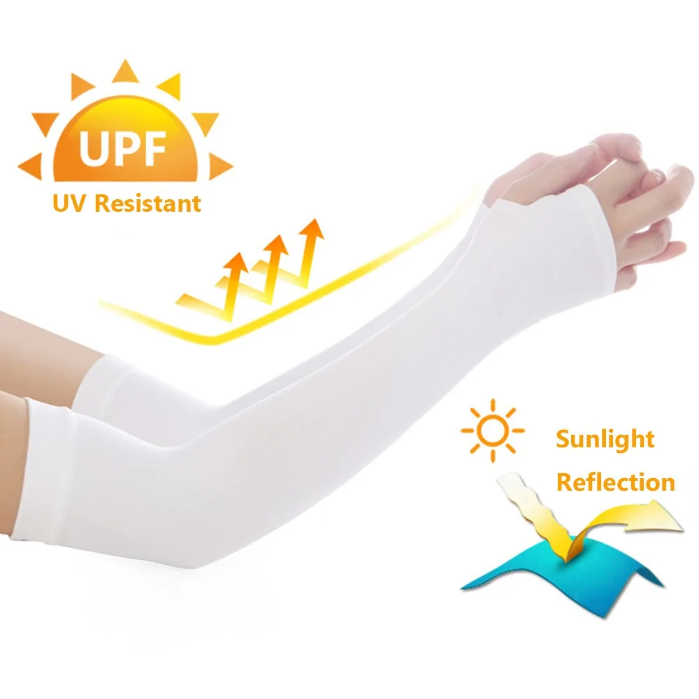 2Pcs Upgrade Sunscreen Cooling Arm Sleeves Cover Sports UV Sun Protection Men Outdoor Fishing Cycling