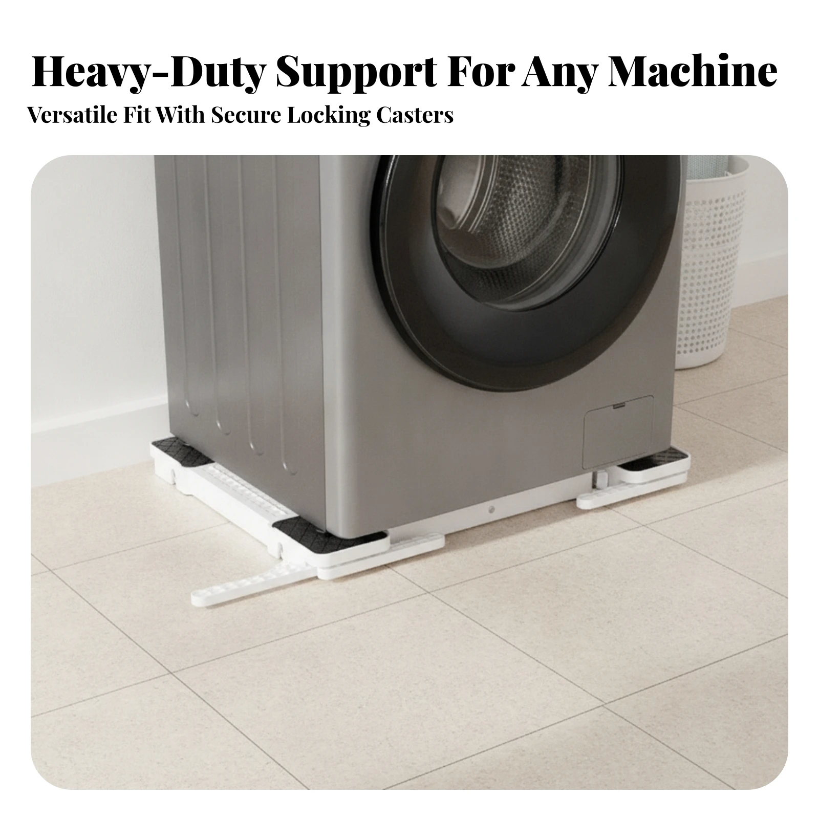 Washing Machine Stand with Wheels Adjustable Washing Machine Stand Refrigerator Roller Base Movable Appliance Dolly Cart