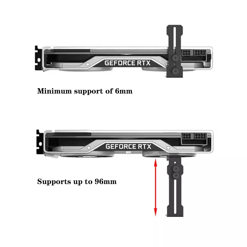 Staffa di supporto GPU per scheda grafica ICE Whale Custodia per camera Seaview Posizione ventola da 12 cm fissa Previene l\'apertura della scheda