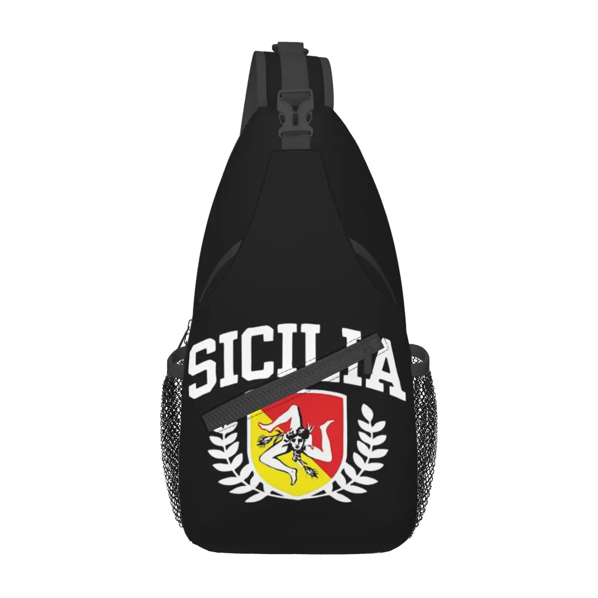 Sicília Itália Sicilia Crossbody Sling Bags Pequeno Peito Bag Shoulder Mochila Daypack para Viagem Caminhadas Sports Pack