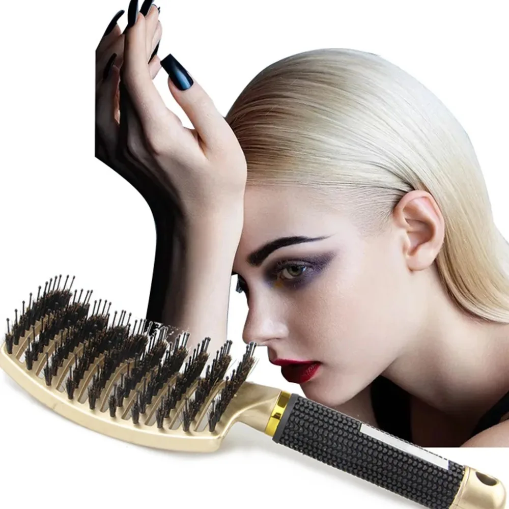 Anti Klit Hairbrush Women Female Hair Scalp Massage Comb Bristle&nylon Hairbrush Wet Curly Detangle Hair Brush For Salon