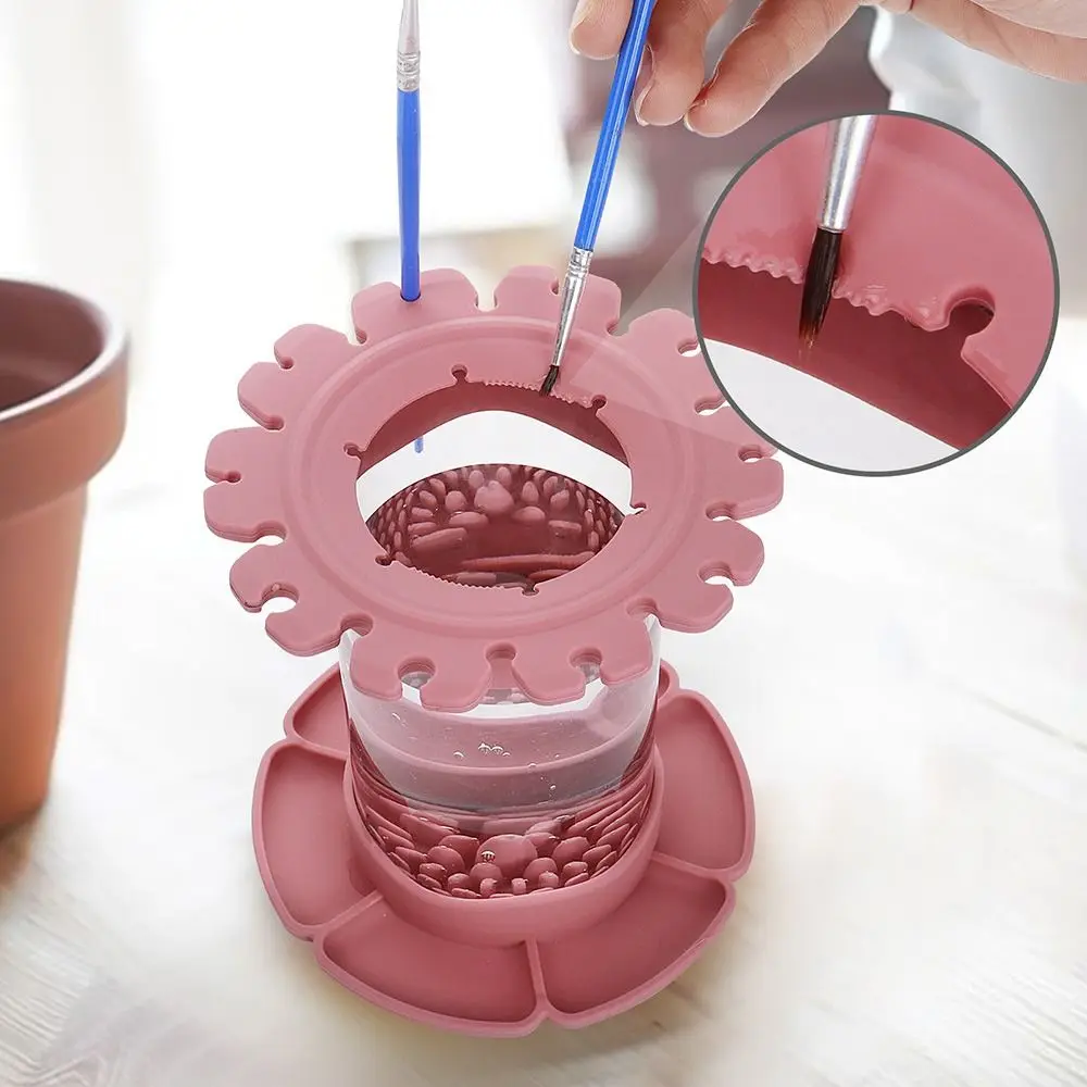 Tool Paintbrush Rinser Brush Organizers Brush Washer Palette Paintbrush Cleaning Rinse Cup Calligraphy Paint Brush Cleaner