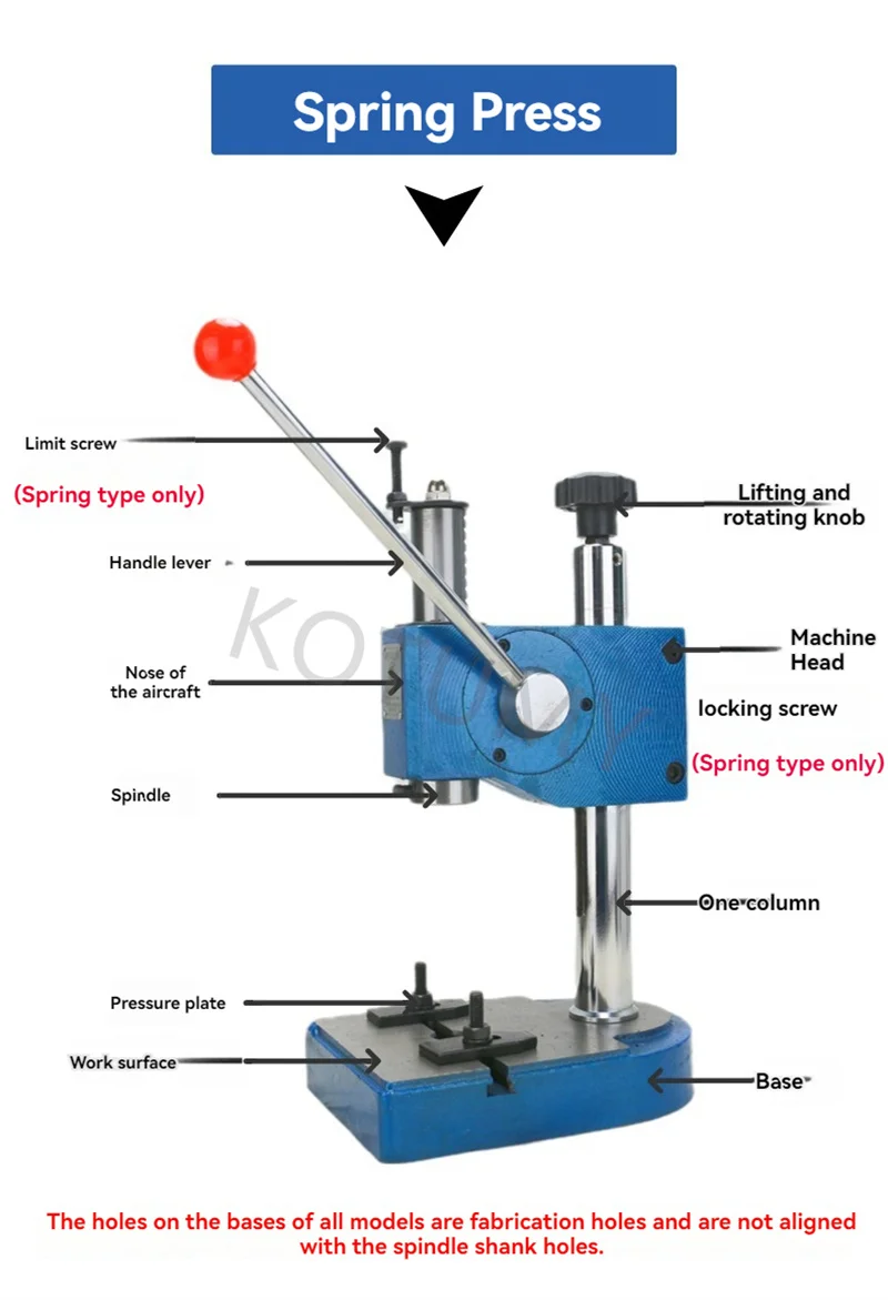 Portable Hand Press Machine Solid Manual Stamping Equipment for Small Parts Pressing and Riveting Applications