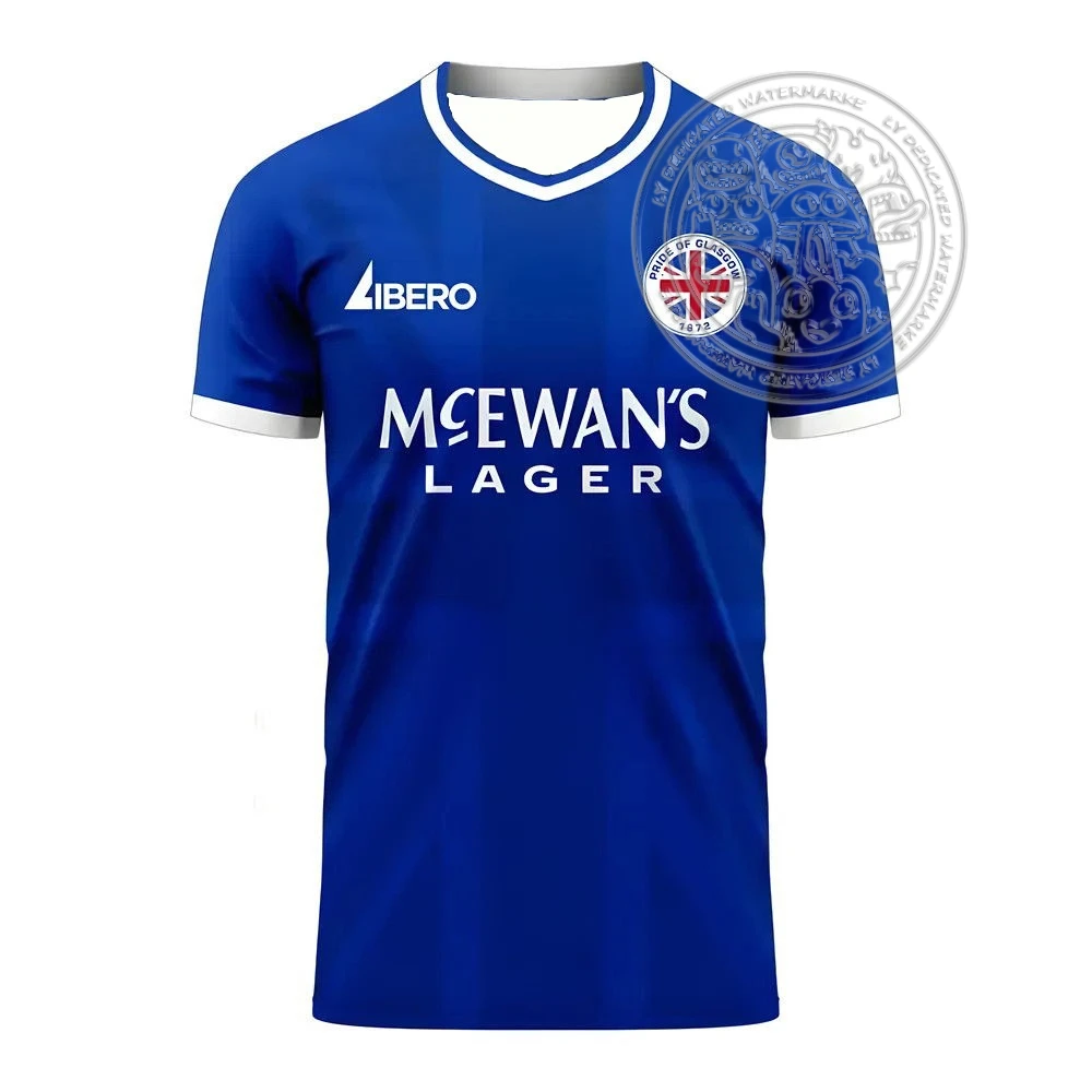 

2025-2026 Glasgow Home Concept Football Jersey T-shirt 3D Printed Comfortbale T-shirt Same for Adults and Children