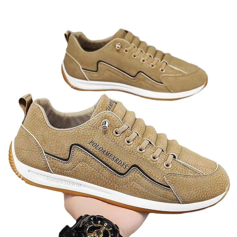 2025 turnschuhe Schuhe Mann Flachen Boden Sport Atmungsaktive Turnschuhe Männer Sport Laufschuhe Licht Sportlich Leder Männer Casual Schuhe