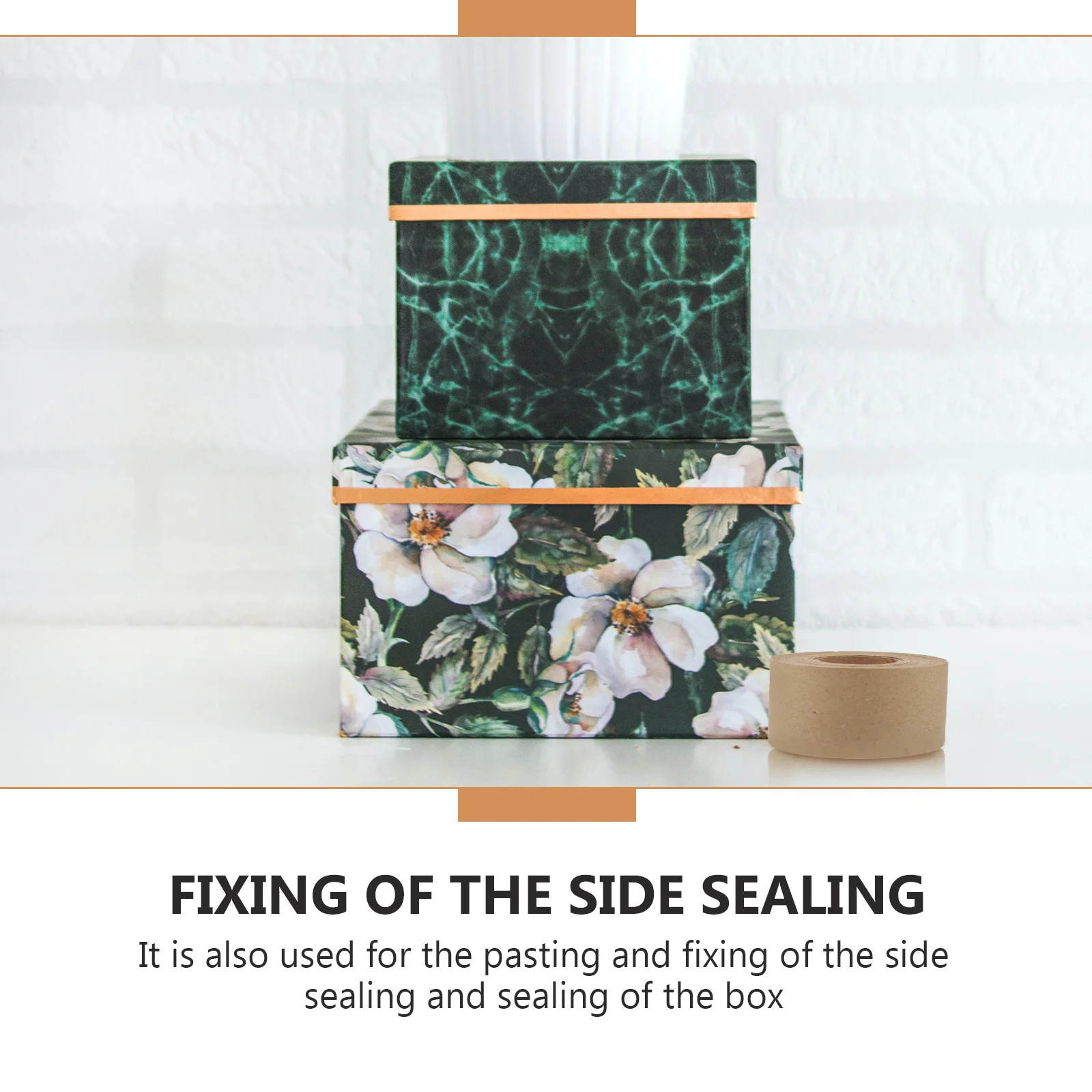 

1pc Kraft Paper Packing Tape Writable Waterproof Strong Adhesive Sealing Tool For Diy Gift Wrap Crafts Office Supplies