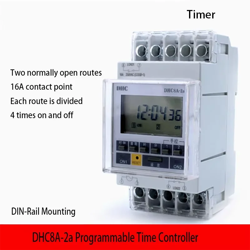 DHC8A-1a/1c/2a Programmable Time Controller Timer Rail Relay Output