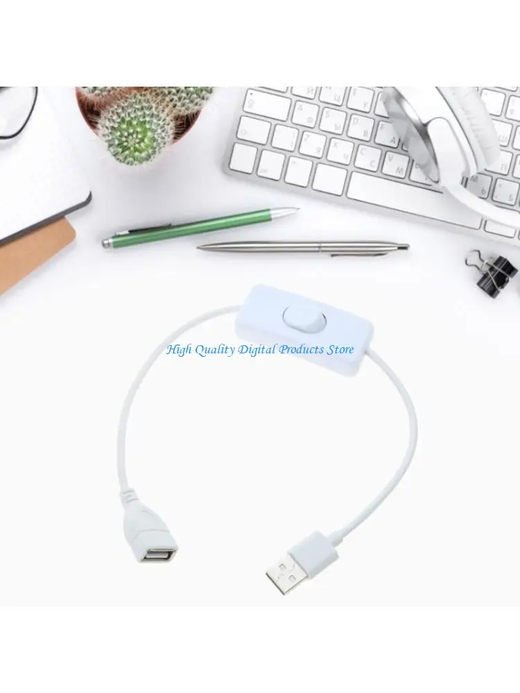 U2JE 30CM USB Male Female Extension Adapter Cord USB Cable with Switch ON/OFF for USB Lamp USB Fan Power Supply