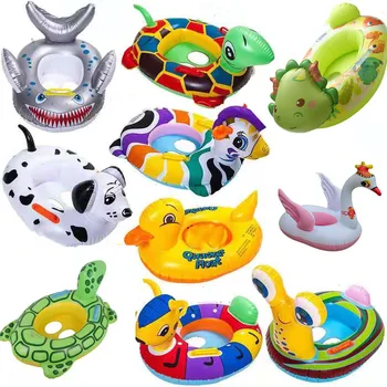 Baby inflatable swimming ring children&#x27;s swimming pool cartoon animal summer beach party toy swimming pool floating seat