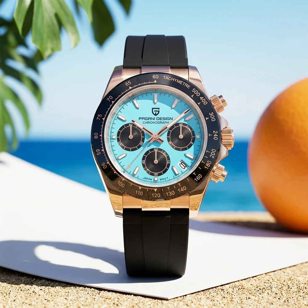 

40mm New V2 PAGANI DESIGN Classic fashion Men Quartz Watches Sapphire Retro Chronograph Stainless Steel Waterproof Watch for Men