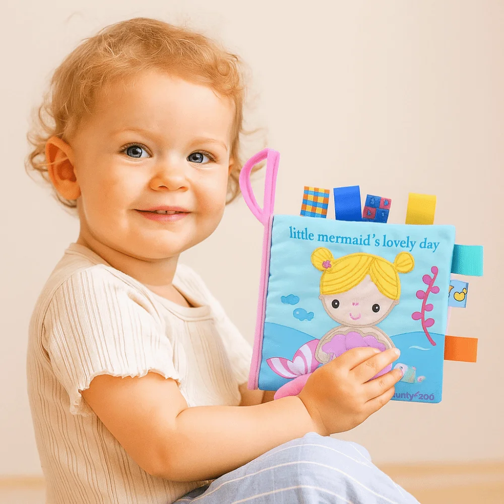 Lustiges Baby-Lernbuch, beschäftigtes Buch, sensorisches Buch, Stoffbuch, Spielzeug, erweitert das Denken des Gehirns, bunt