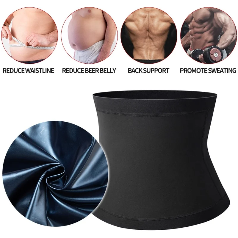 Sauna Waist Trainer Slimming Belt Men Gym Fitness Cincher Belly Control Corset Sweat Fat Burning Women Body Shaper Weight Loss