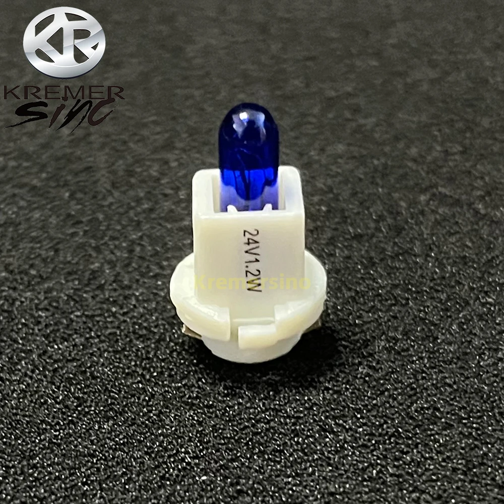 10pcs Bulbs Lamps for Audi Mercedes Benz BMW Opel Volvo Dashboard Instrument 24V 1.2W  Blue White Socket