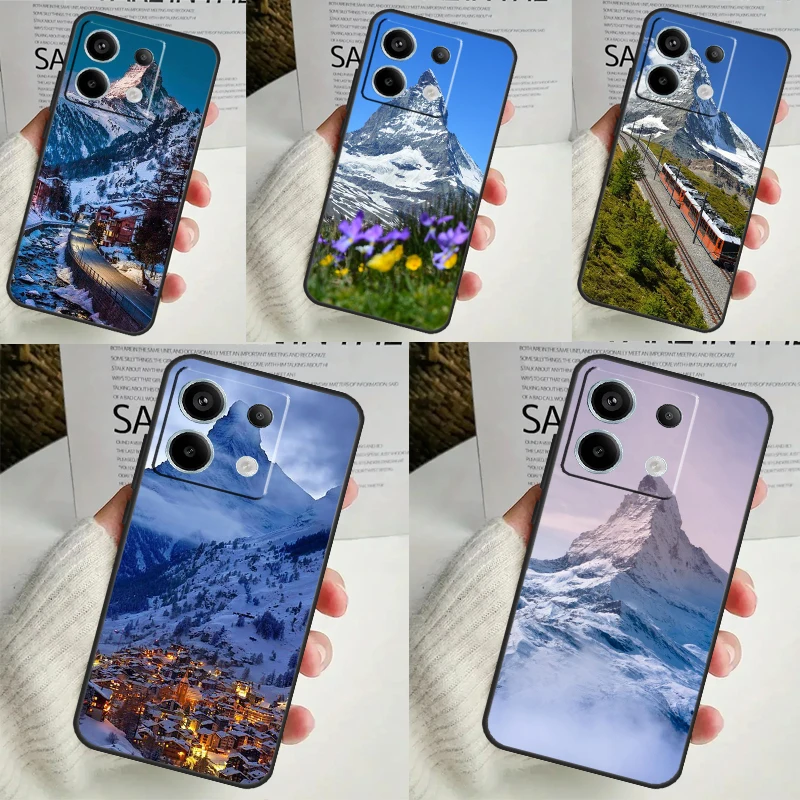 Zermatt Matterhorn Swiss Mountain Case for Xiaomi Redmi Note 13 12 10 8 9 11 Pro 12S 10S 11S Redmi 13C 10A 10C 9C 12C Cover