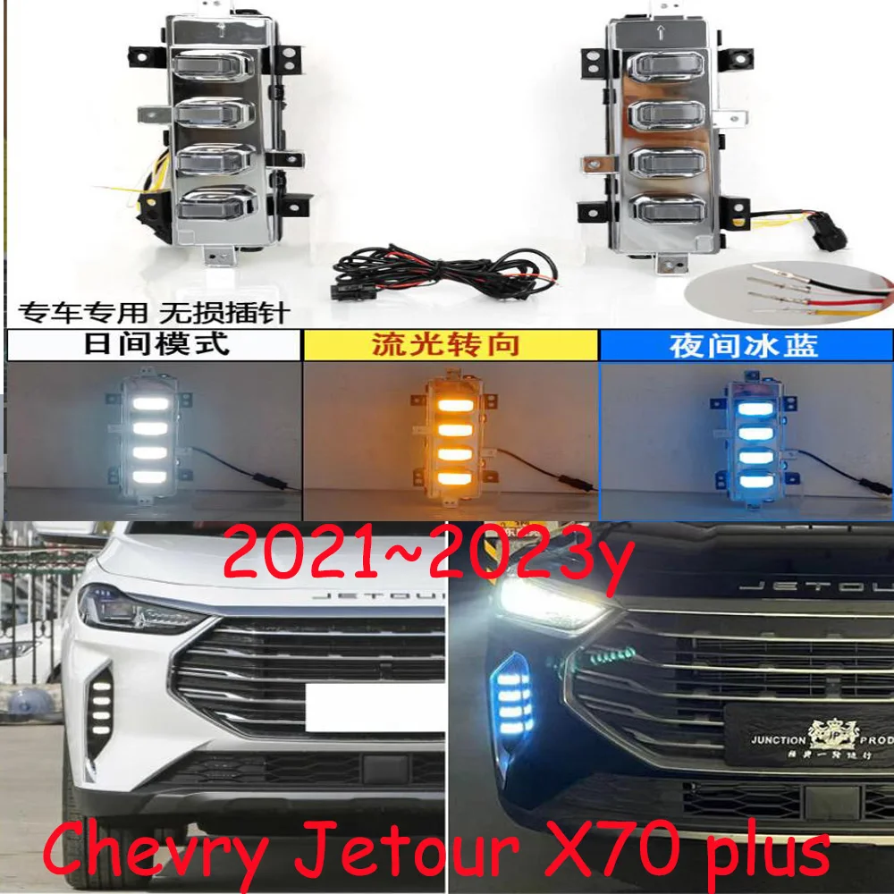 

car bumper headlight Chery Jetour X70 plus daytime fog light Tiggo LED 2021~2024y car accessories lamp Chery Tiggo headlamp