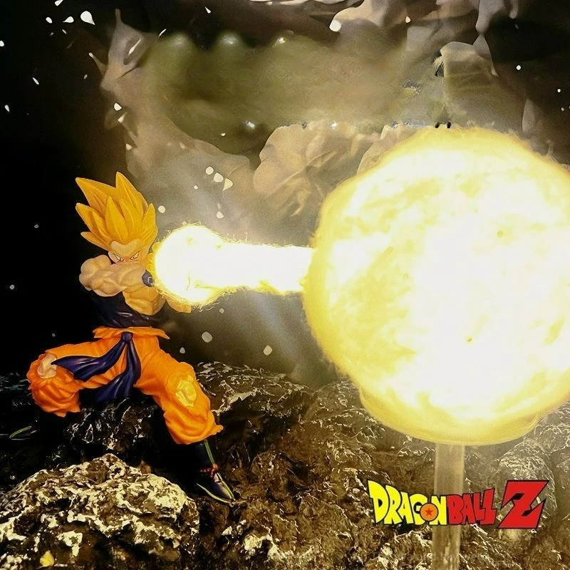 

DRAGON BALL Son Goku Vegeta Frieza Kamehameha Night Lamp Desktop Decoration Model Anime Surrounding Children's Toys Gift