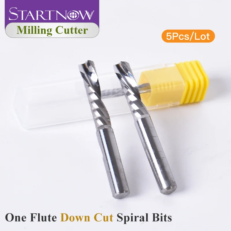 Startnow 5 pieces/batch milling cutter high performance CNC milling cutter left hand single edge spiral milling cutter precision