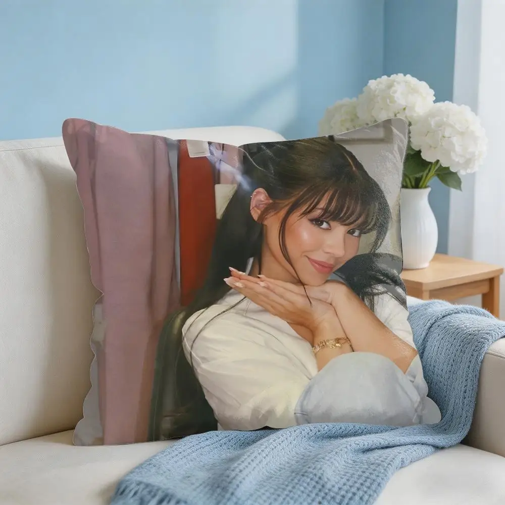 A-Ayliva Cool Singer Cushion Cover Square Pillow Bedroom Sofa Leisure Comfort Living Room Home Decoration 40X40