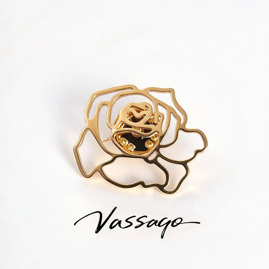 Stainless Steel Hollow Brooch Lotus Yoga Butterfly Rose Lily Flower Pin Waterproof Dainty Lapel Badge Jewelry Gift for Women