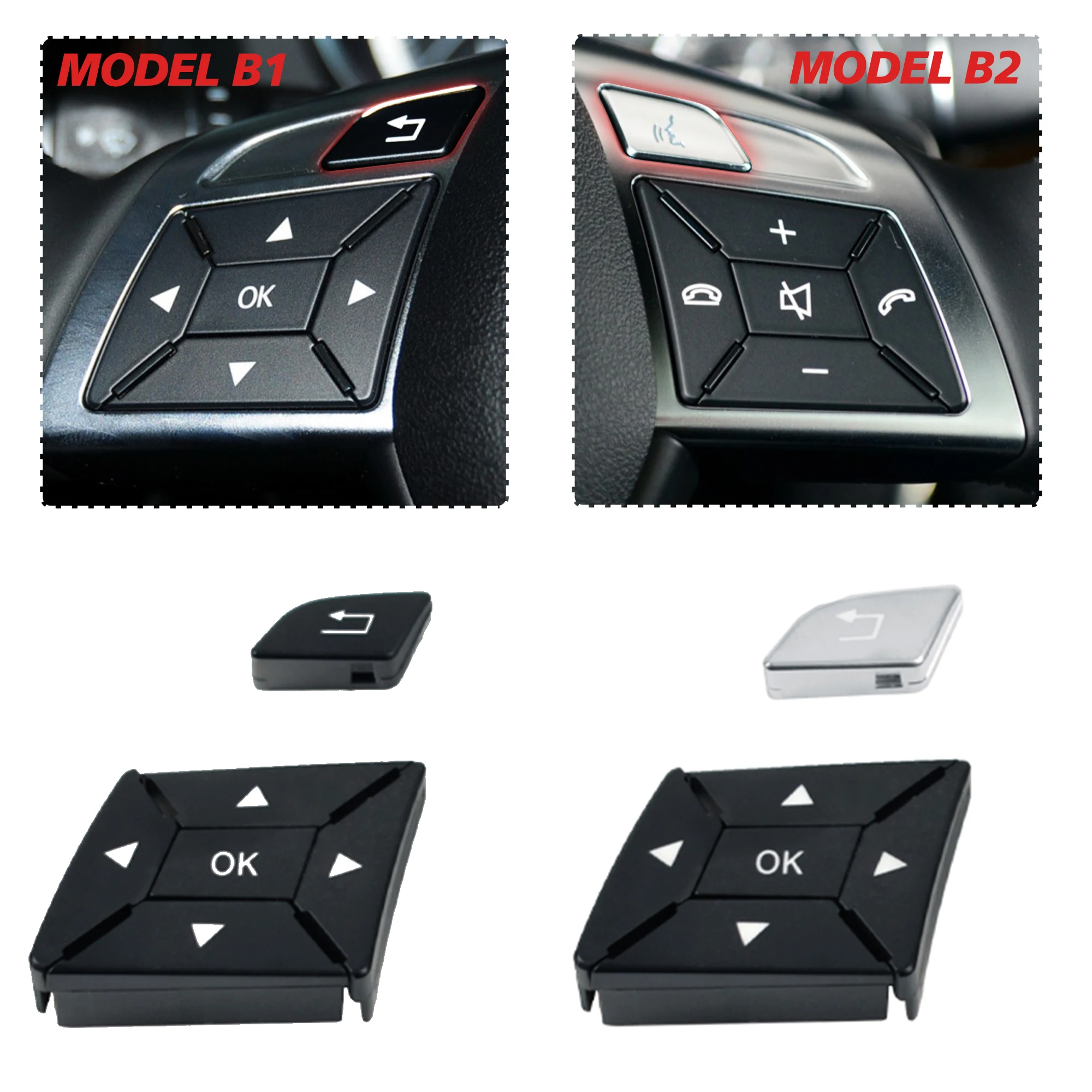 

Car Steering Wheel Multi-function Control Buttons Key Switch Cover Replacement for Mercedes Benz W204 W463 W166 C G ML GL Class