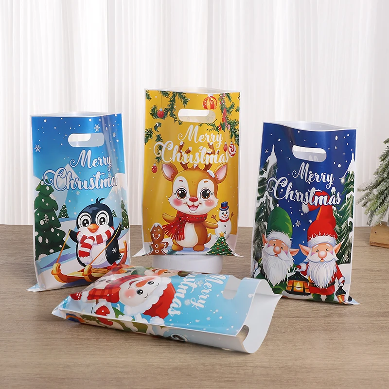 50/100 Stücke Cartoon Weihnachtsgeschenk Taschen Süßigkeiten Cookie Verpackung Dekoration Weihnachten Party Supplies 2026 Neue Jahr Kinder Geschenke