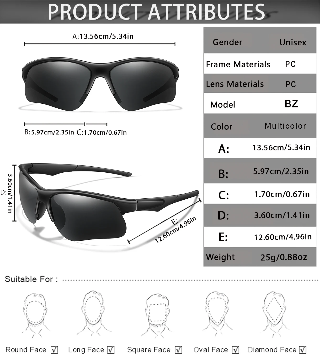 Mode Radfahren Sonnenbrillen für Männer und Frauen Sport Fahrrad Outdoor MTB Fahrrad Brillen Camping Wandern Schutzbrillen UV400 – Detail 2