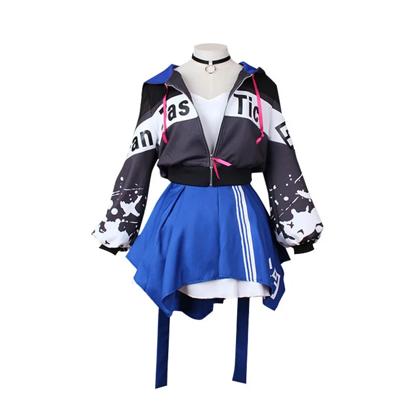 Project Sekai Colorful Stage! Feat. Cos Project Diva Miku Skirt Sportswear Costume Full Set Cosplay Cute Women Role-playing Prop