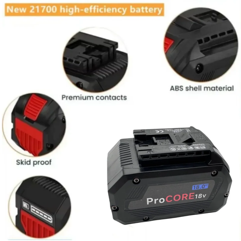 100% Original 18v 12-18Ah ProCORE replacement battery, for Bosch 21700 18V cordless tools BAT609 BAT618  high powe 5C power cell