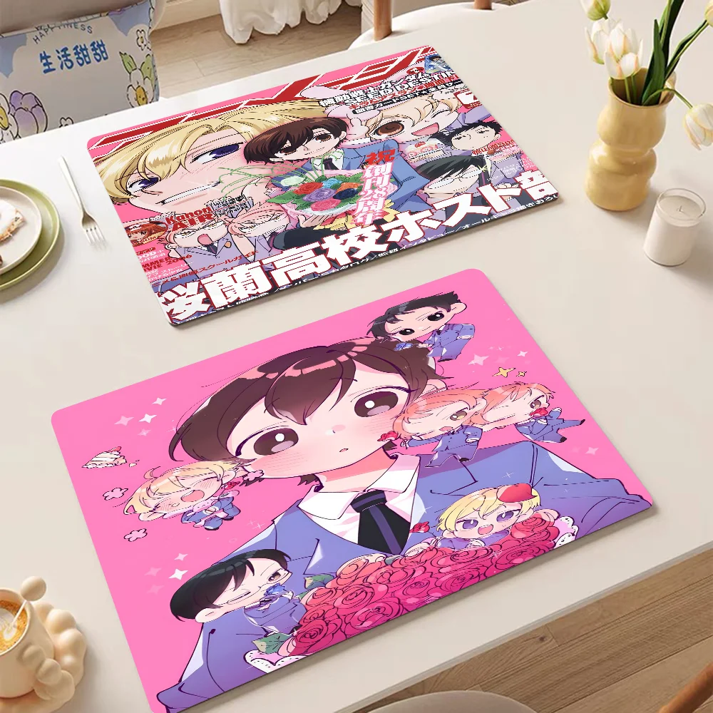 

Anime Ouran High School Host Club Exquisite Kitchen Drain Pad Super Absorbent Dinnerware Placemat Desktop Decor Pads Drying Rug