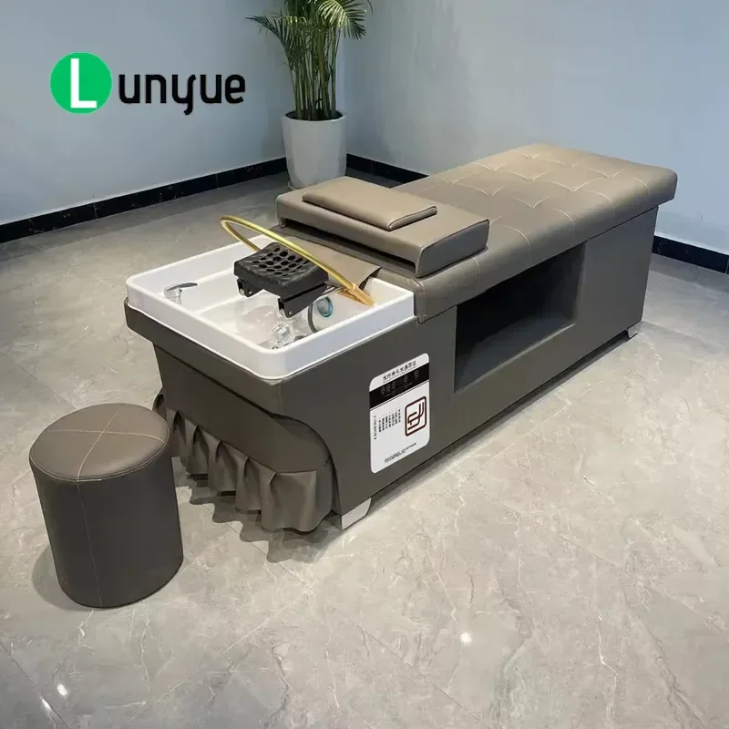 Thai Multi Function Shampoo Bed Water Circulation Steam Massage Modern Design For Beauty Salons Hair Salons Living Rooms