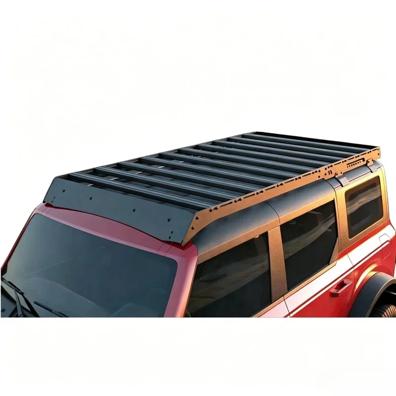 Weatherproof No Drilling Heavy Duty Low Profile Aluminum Roof Cargo Platform Universal 4x4 Off Road SUV Overland Exterior Access