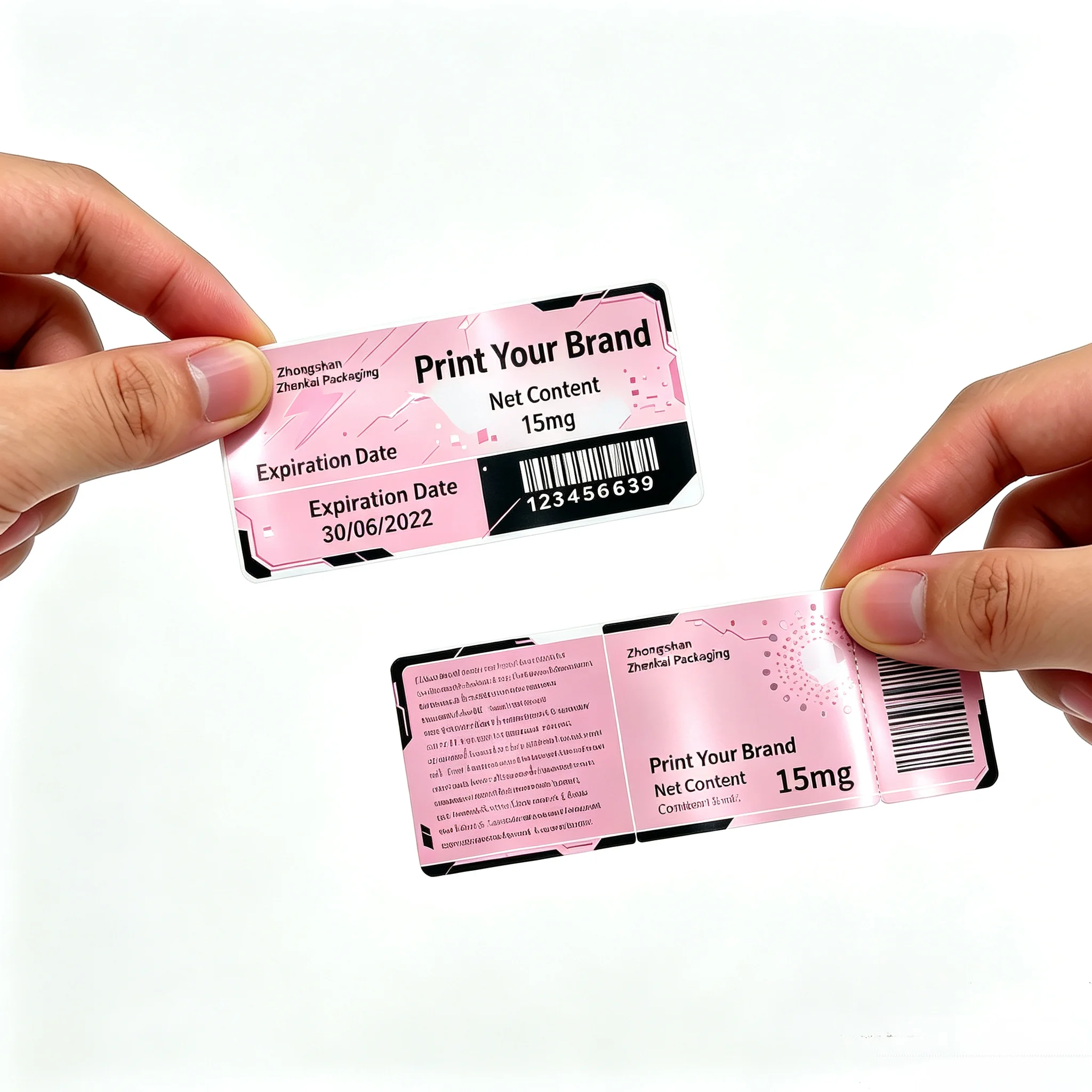 Waterproof High Temperature Resistant Peptide Vial Stickers,Precision Printed Self Adhesive Labels for Injectable Health Supple