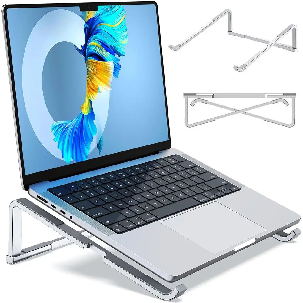 New Aluminum Alloy Laptop Stand Foldable Non-slip Tablet Stand Adjustable Portable Laptop Bracket for 10-17.3inch