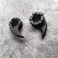 1 Piece Aluminum Alloy Black Tusk Quick-Open Quick-Release Buckle for Spyderco Folding Knives and Other Round-Hole Blades