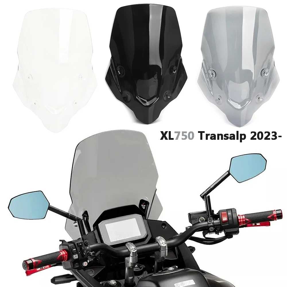 

For Honda XL750 Transalp 2023 2024 Motorcycle Windshield Acrylic Windscreen Deflector Front Wind Shield XL 750 UV Protection