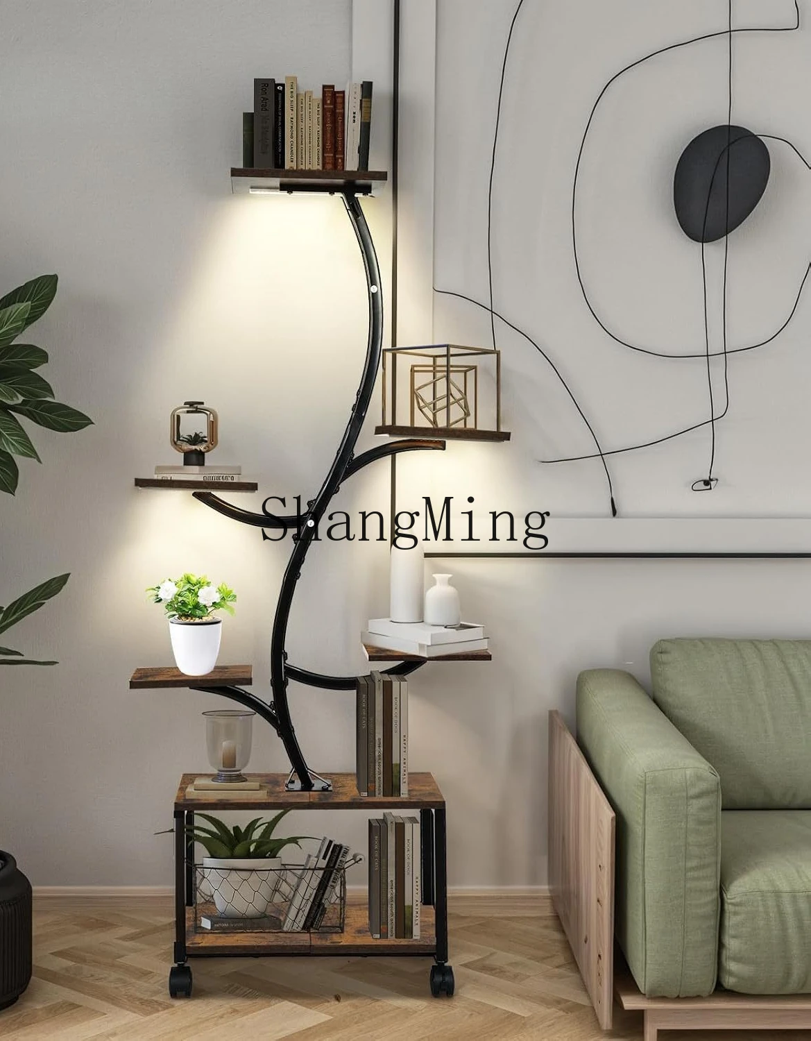 ZYY premium exquisite household removable plant stand remote control flower stand for living room terrace