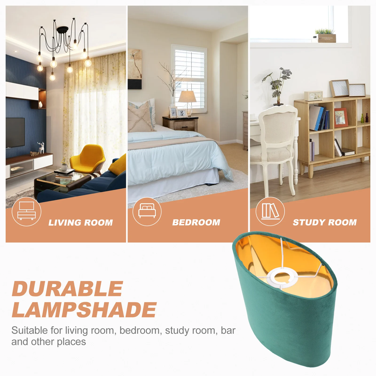 

Oval Cloth Lampshade White Light Cover Durable Simple Lamp Guard Cages Shade Drum Shades For Wall Floor Bedside Lamps Dust