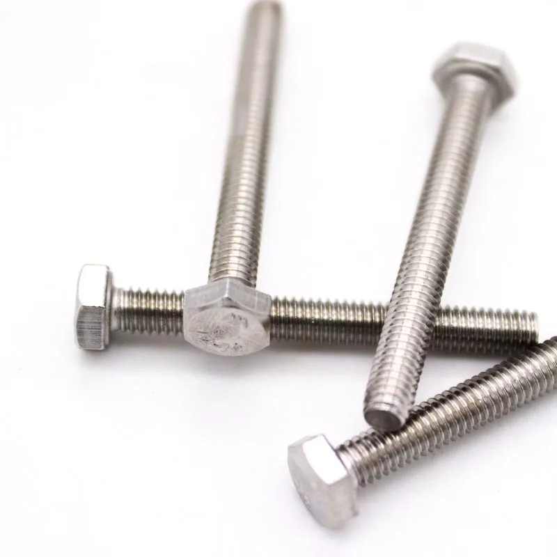 M3 M4 M5 M6 M8 M10 M12 M14 M16 A2-70 304 Stainless Steel DIN933 External Hex Screw Outer Hexagon Head Bolt Length 6-100mm