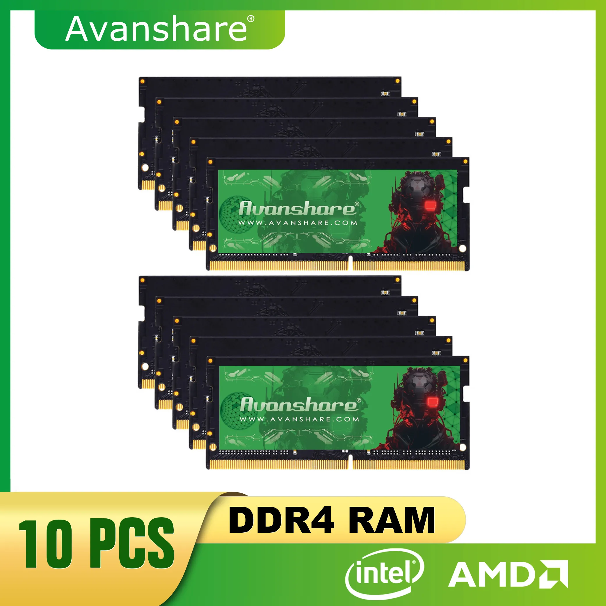 Avanshare  DDR4 Memory Ram 16GB 8GB 4GB 2400MHz 2666MHz 3200MHz For Laptop Notebook NB Ddr4 Rams Computer Gaming Rams