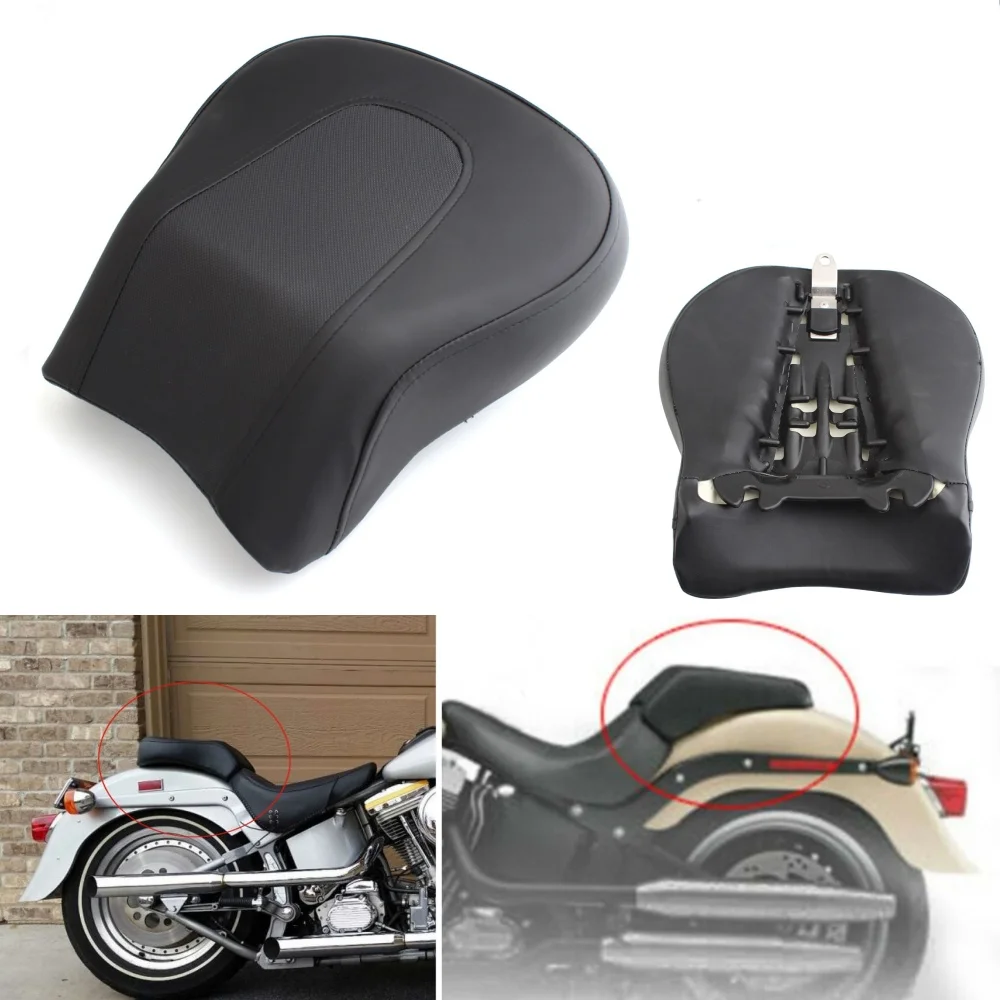 Motorcycle Accessories Passenger Soft Tail Rear Pillion Seat For Harley Softail Fat Boy Night Train Springer FXSTC 2006-2017