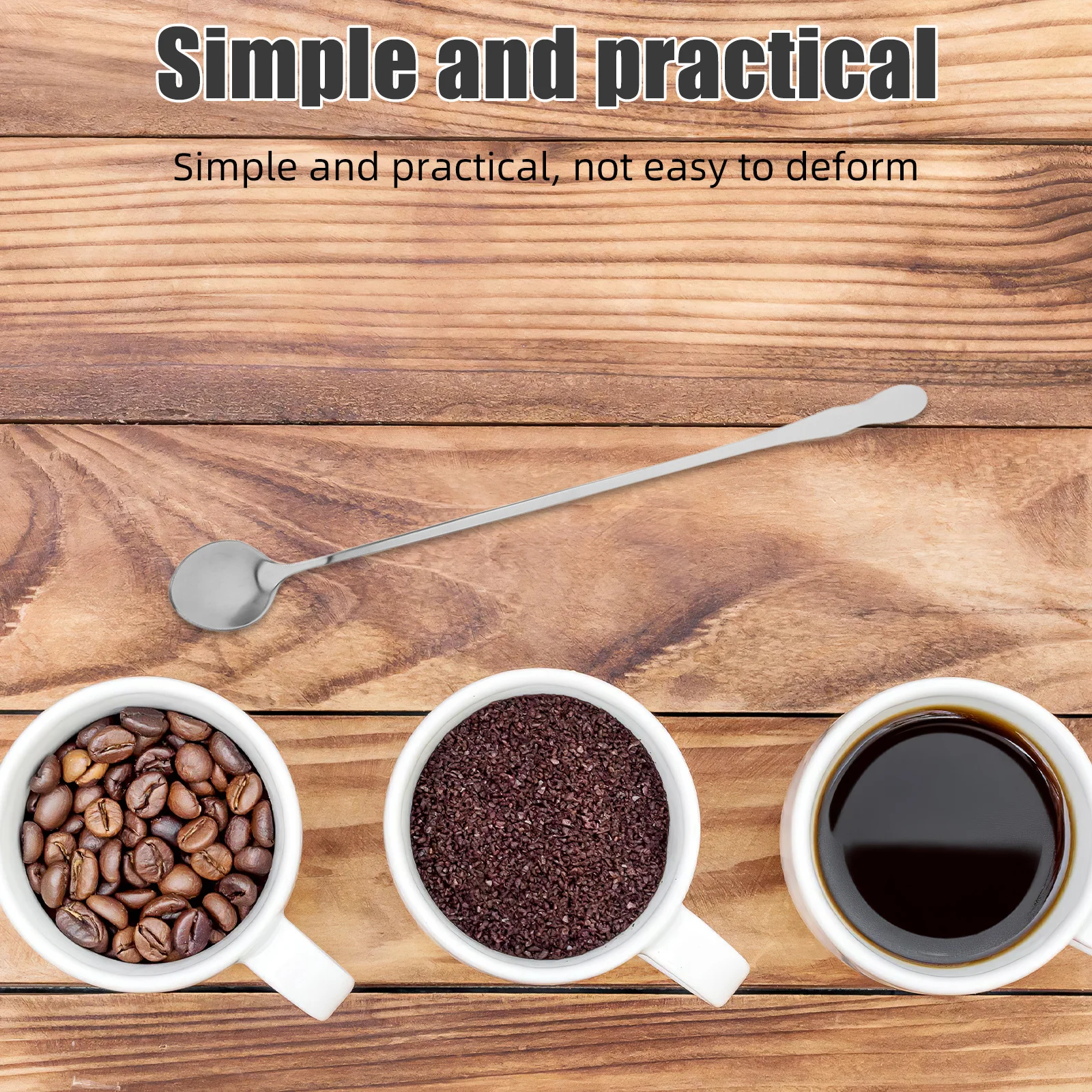 

6Pcs 32cm Long Handle Stainless Steel Spoons for Iced Tea Coffee Cocktail Stirring Mixing Drinks Cocktail Stirring Spoon